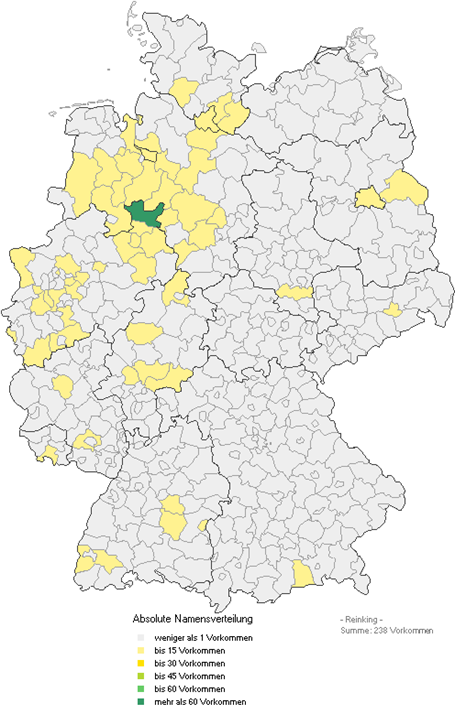 Reinking-Verbreitung